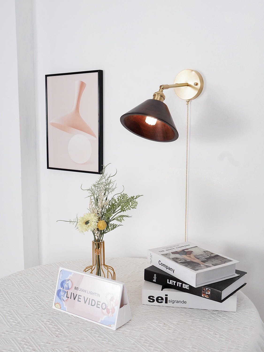 Rasen Vintage Wood Wall Lamp-Neutral Decor