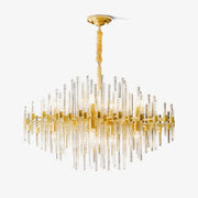 Jorine Chandelier Antique Brass Starburst-Neutral Decor