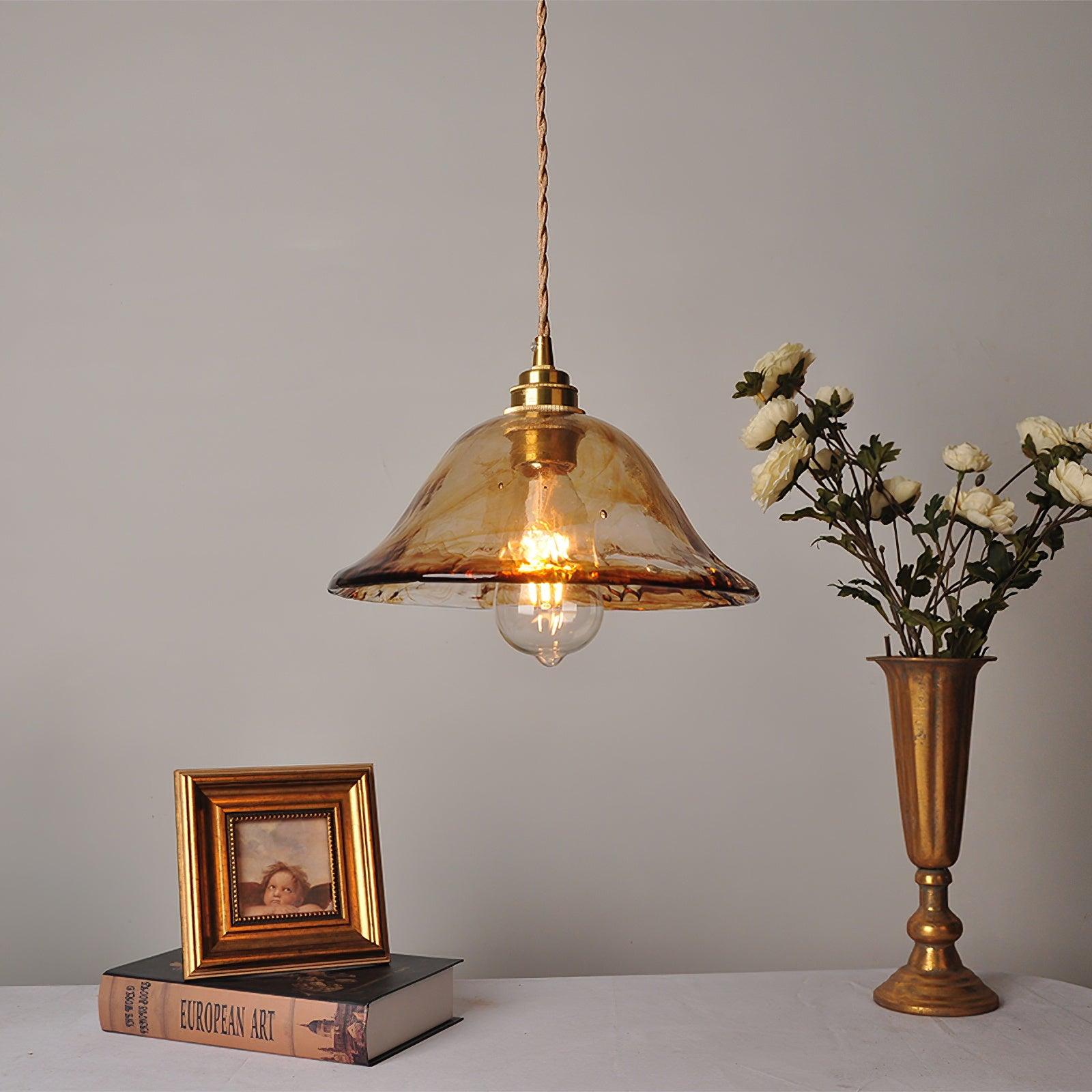 Sevelo Vintage Glass Pendant Light-Neutral Decor