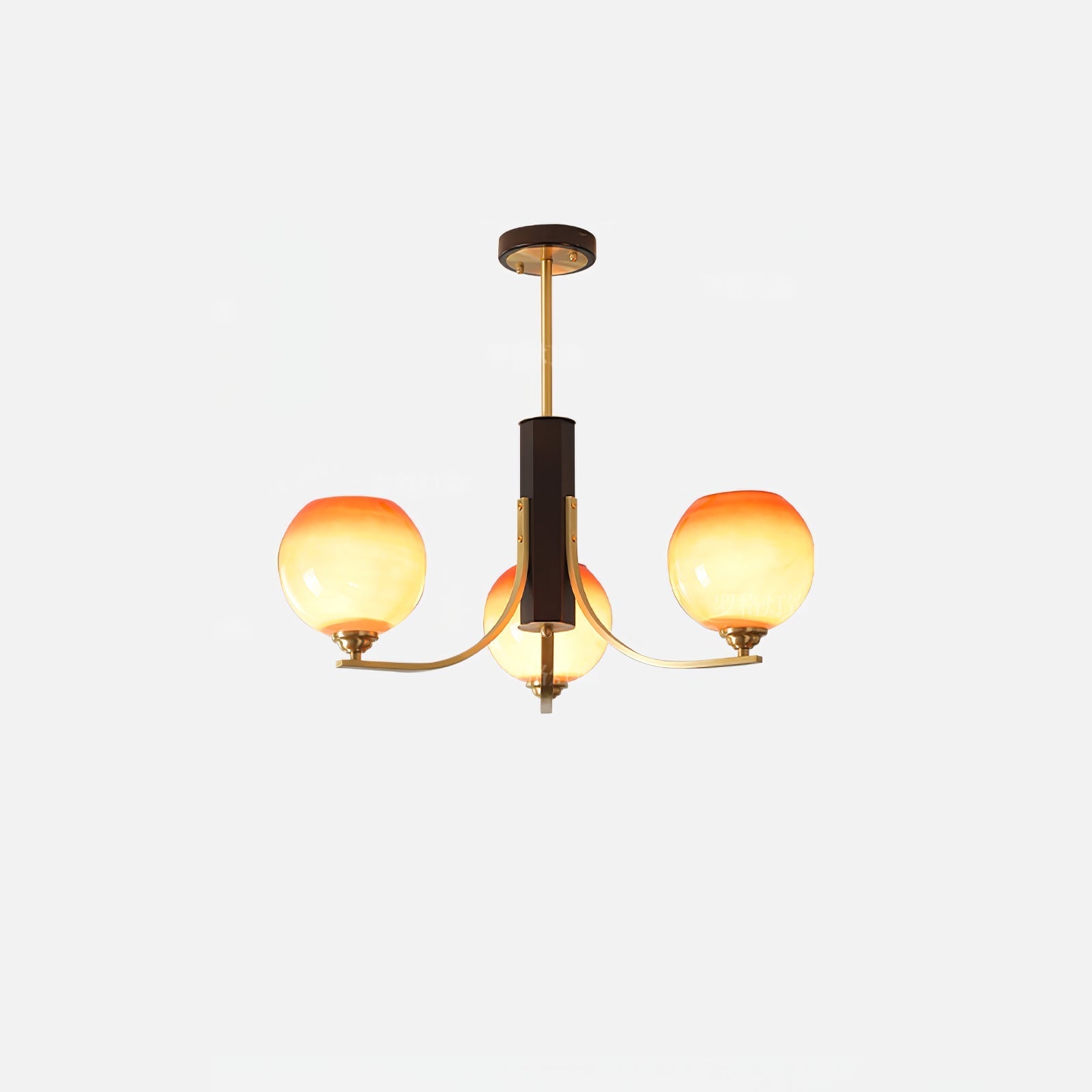 Aurora Chandelier Vintage Caramel Globe-Neutral Decor