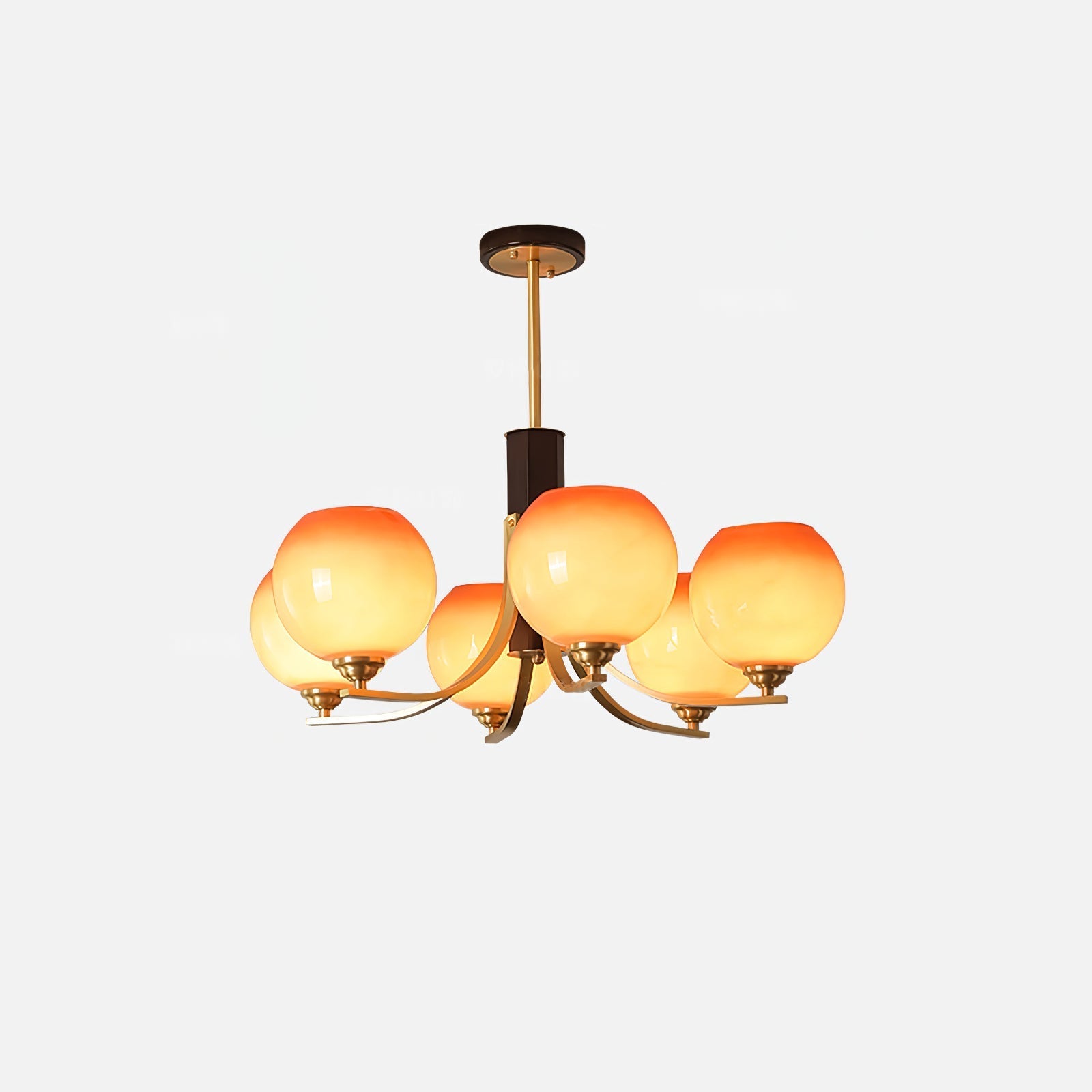 Aurora Chandelier Vintage Caramel Globe-Neutral Decor
