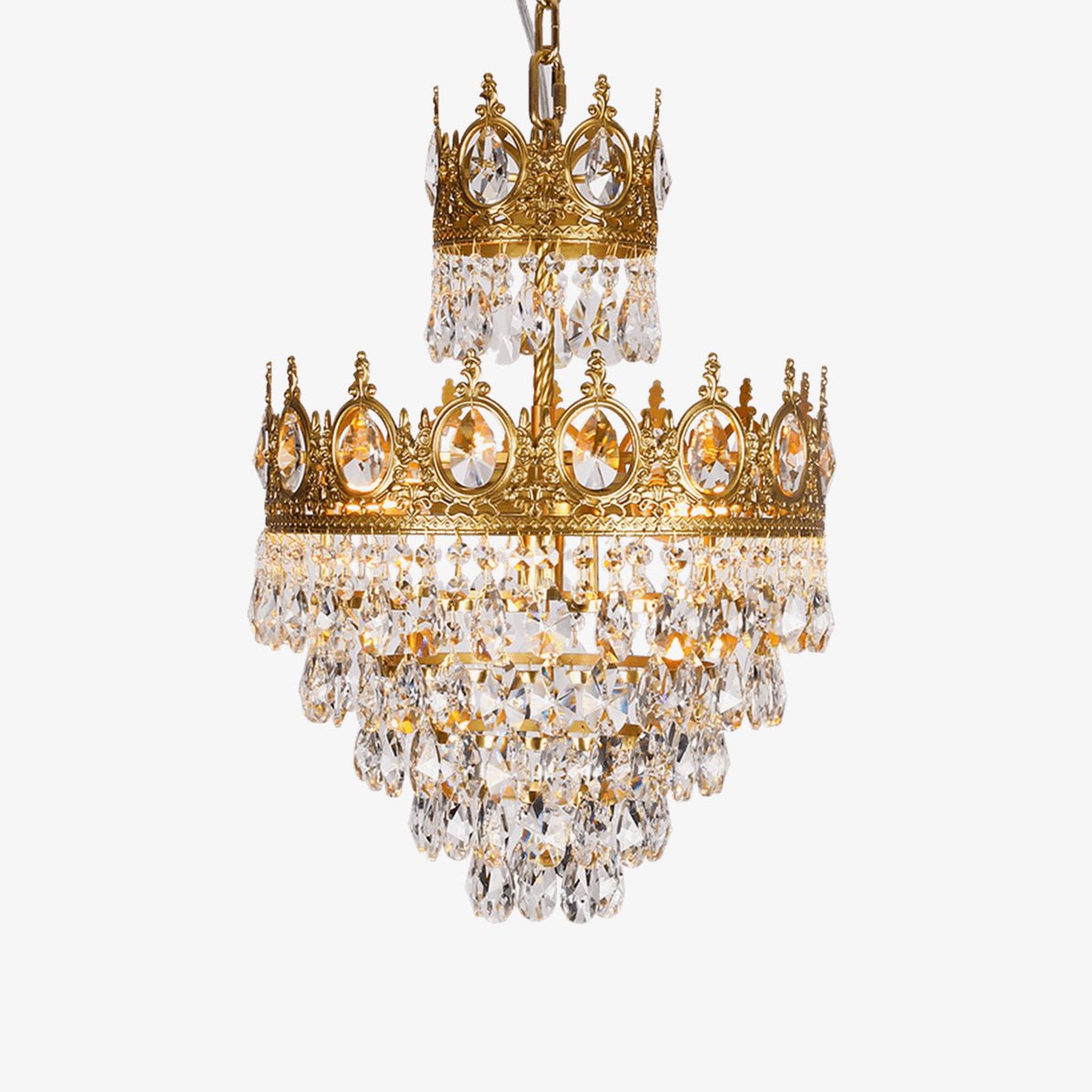 Kostix Pendant Lamp Vintage Crystal Droplets-Neutral Decor