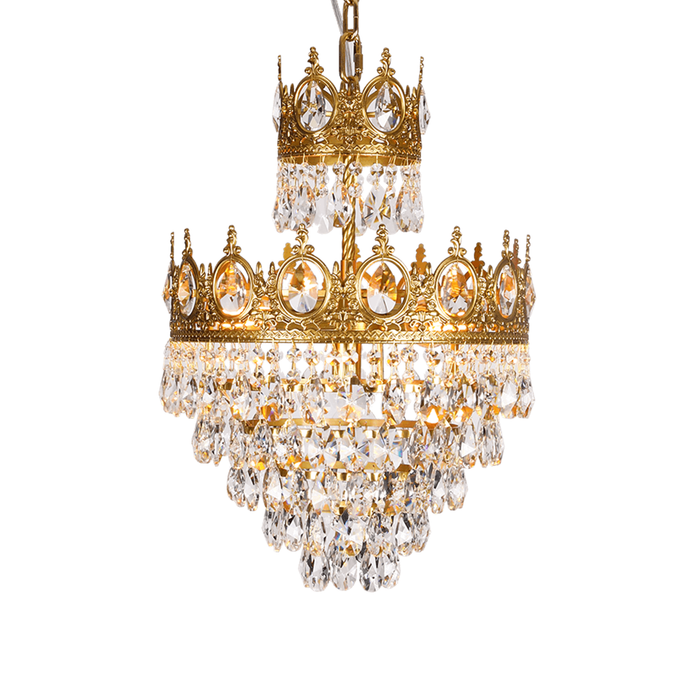 Kostix Pendant Lamp Vintage Crystal Droplets-Neutral Decor