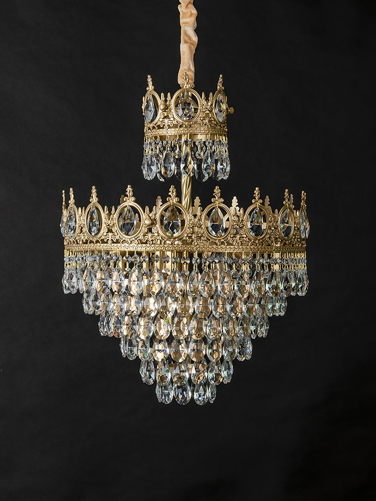 Kostix Pendant Lamp Vintage Crystal Droplets-Neutral Decor