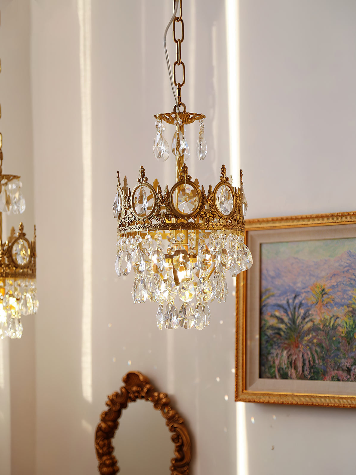 Vintage Crystal Chandelier-Neutral Decor