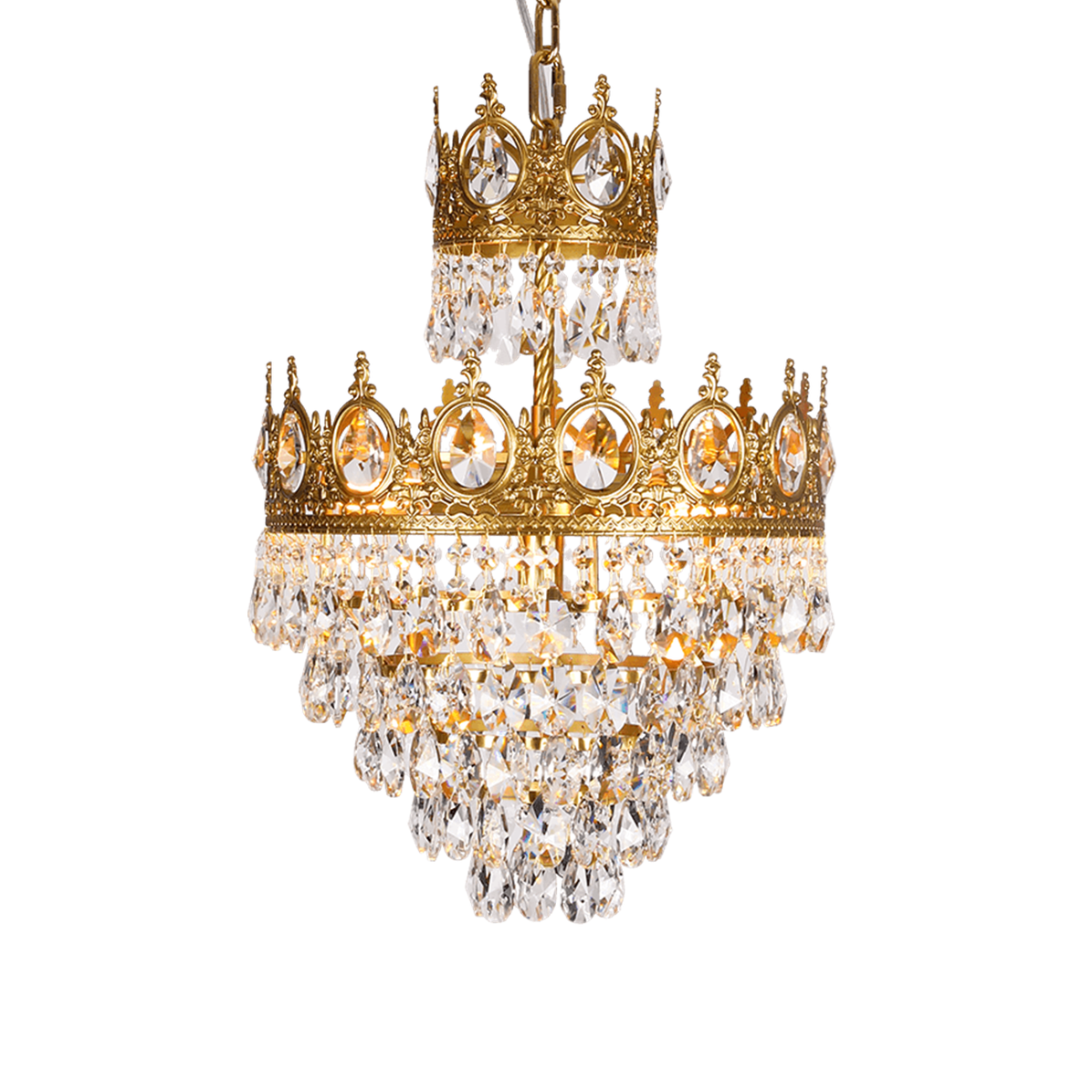 Kostix Pendant Lamp Vintage Crystal Droplets-Neutral Decor