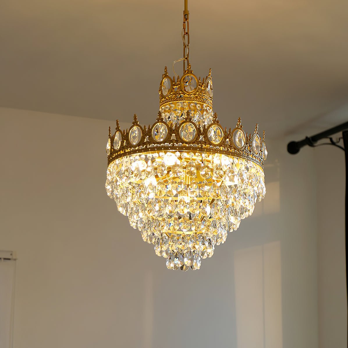 Kostix Pendant Lamp Vintage Crystal Droplets-Neutral Decor