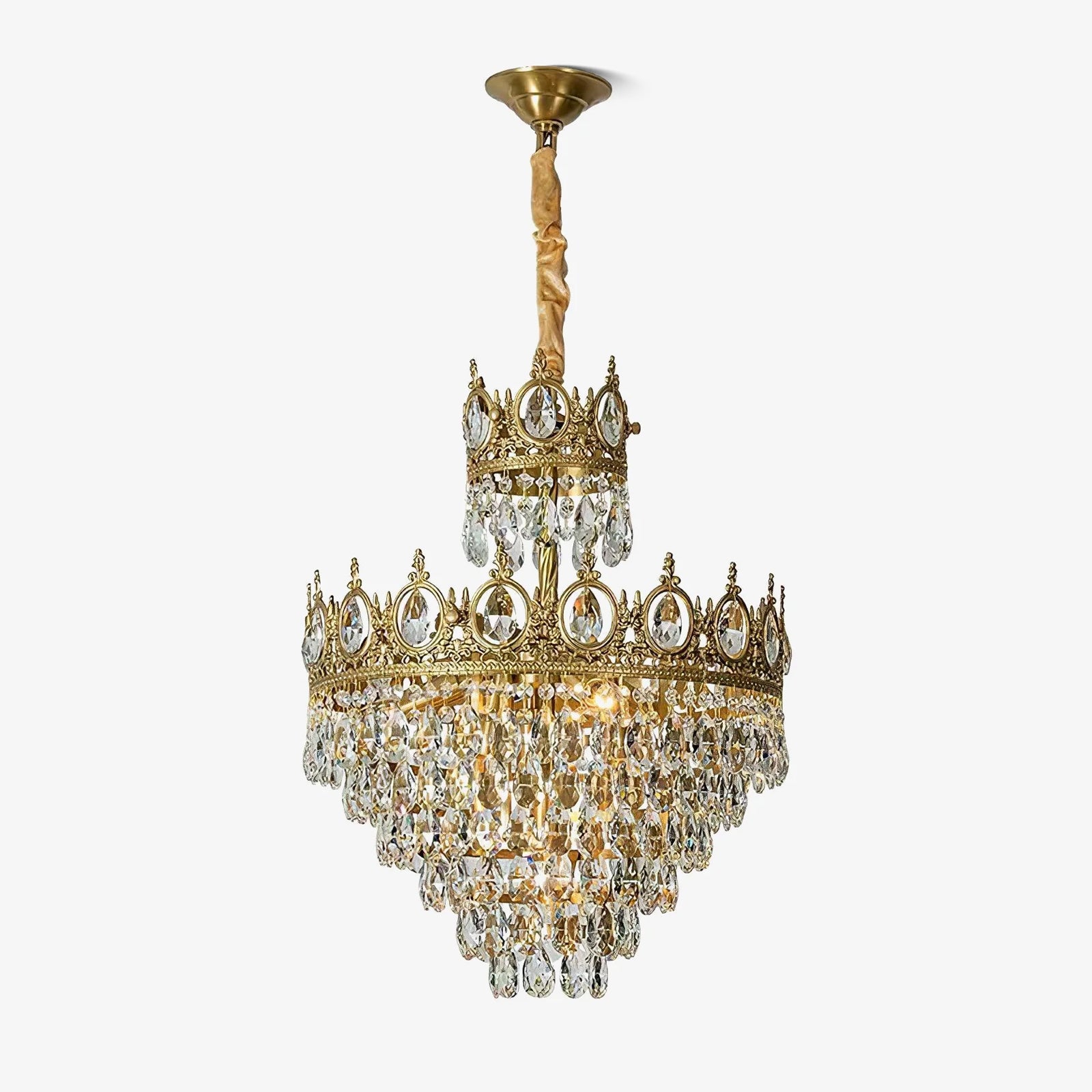 Vintage Crystal Chandelier-Neutral Decor