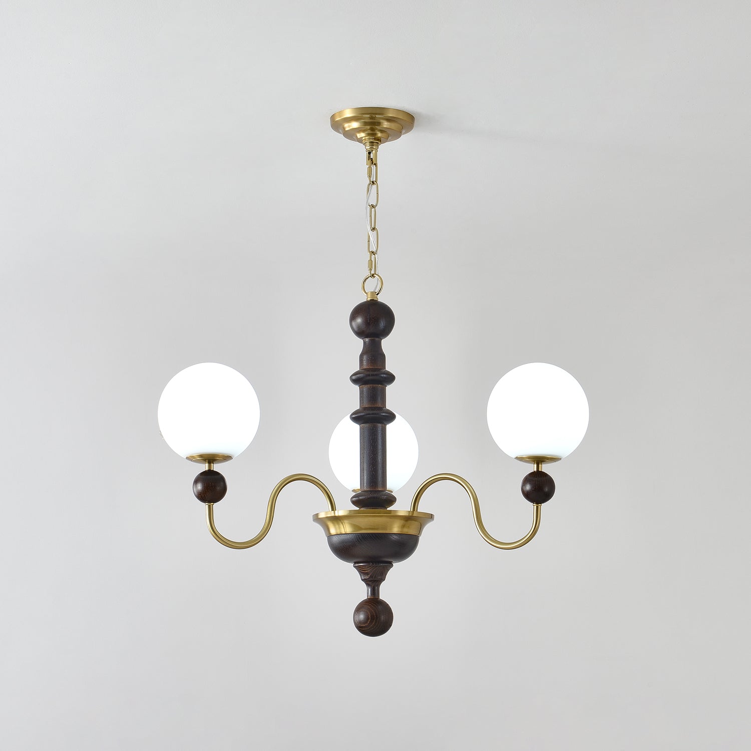 Aurora Chandelier Vintage Curved Sphere-Neutral Decor