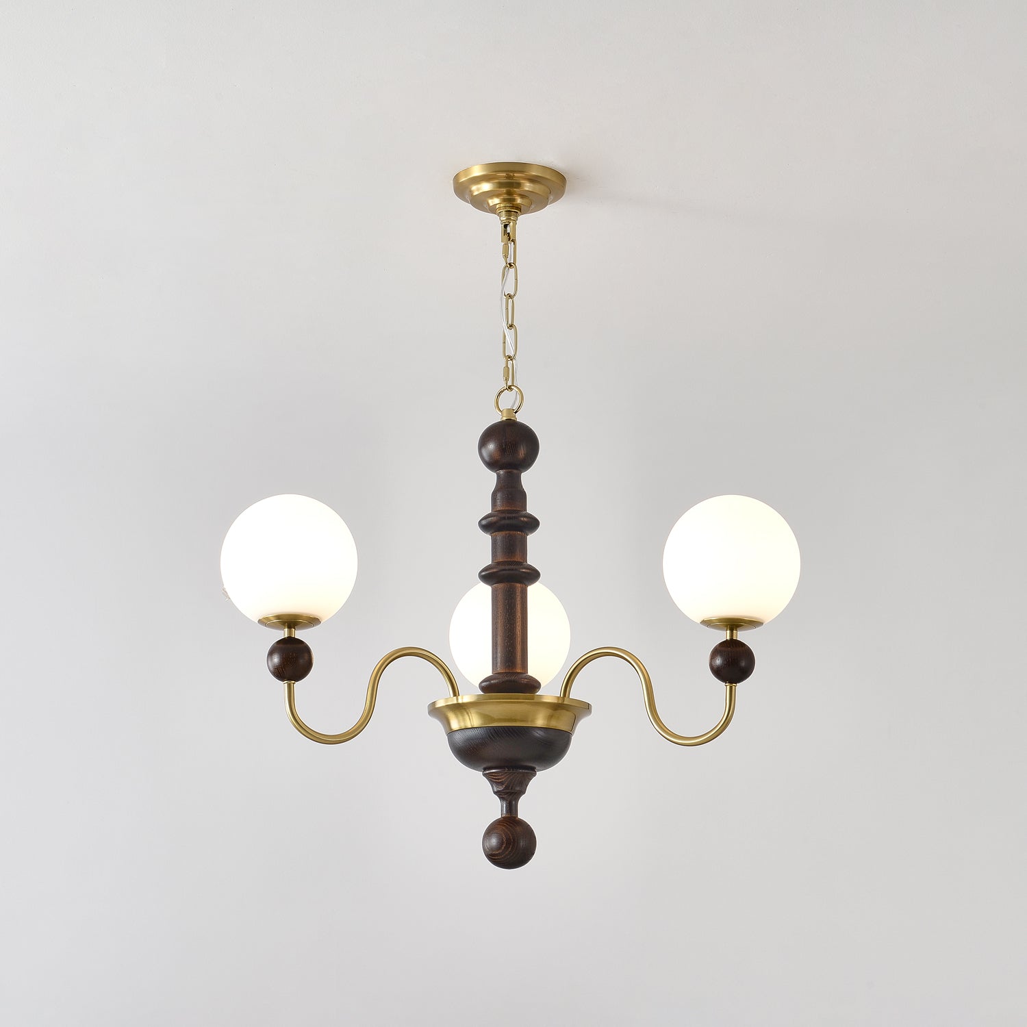 Aurora Chandelier Vintage Curved Sphere-Neutral Decor