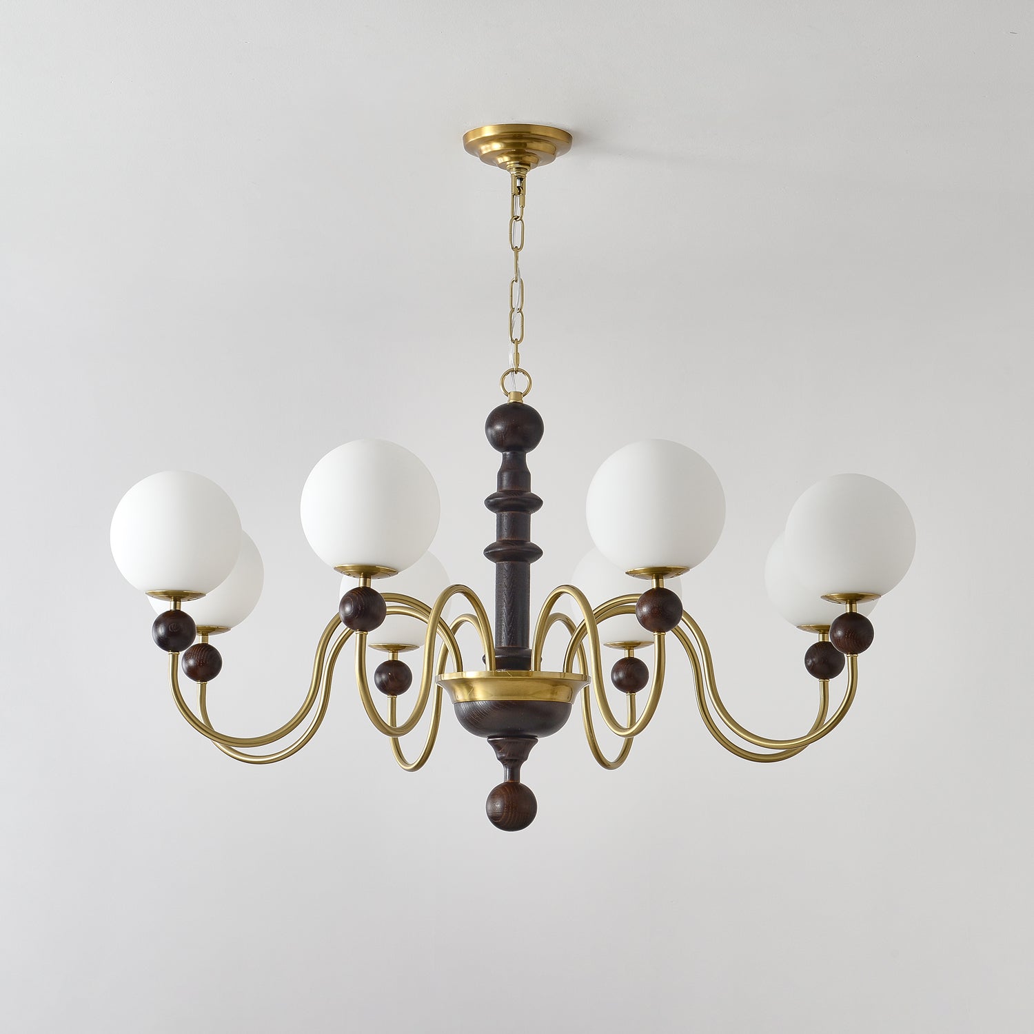 Aurora Chandelier Vintage Curved Sphere-Neutral Decor