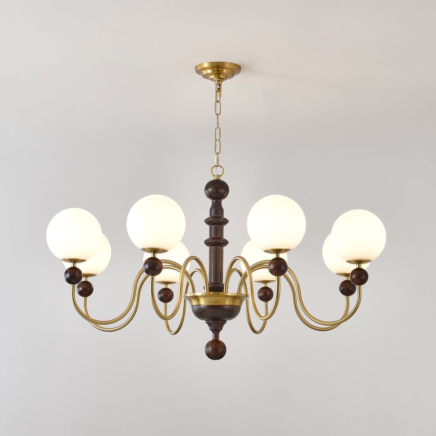 Aurora Chandelier Vintage Curved Sphere-Neutral Decor