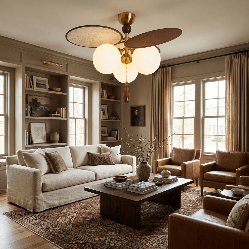 Vintage Floral Disc Ceiling Light-Neutral Decor