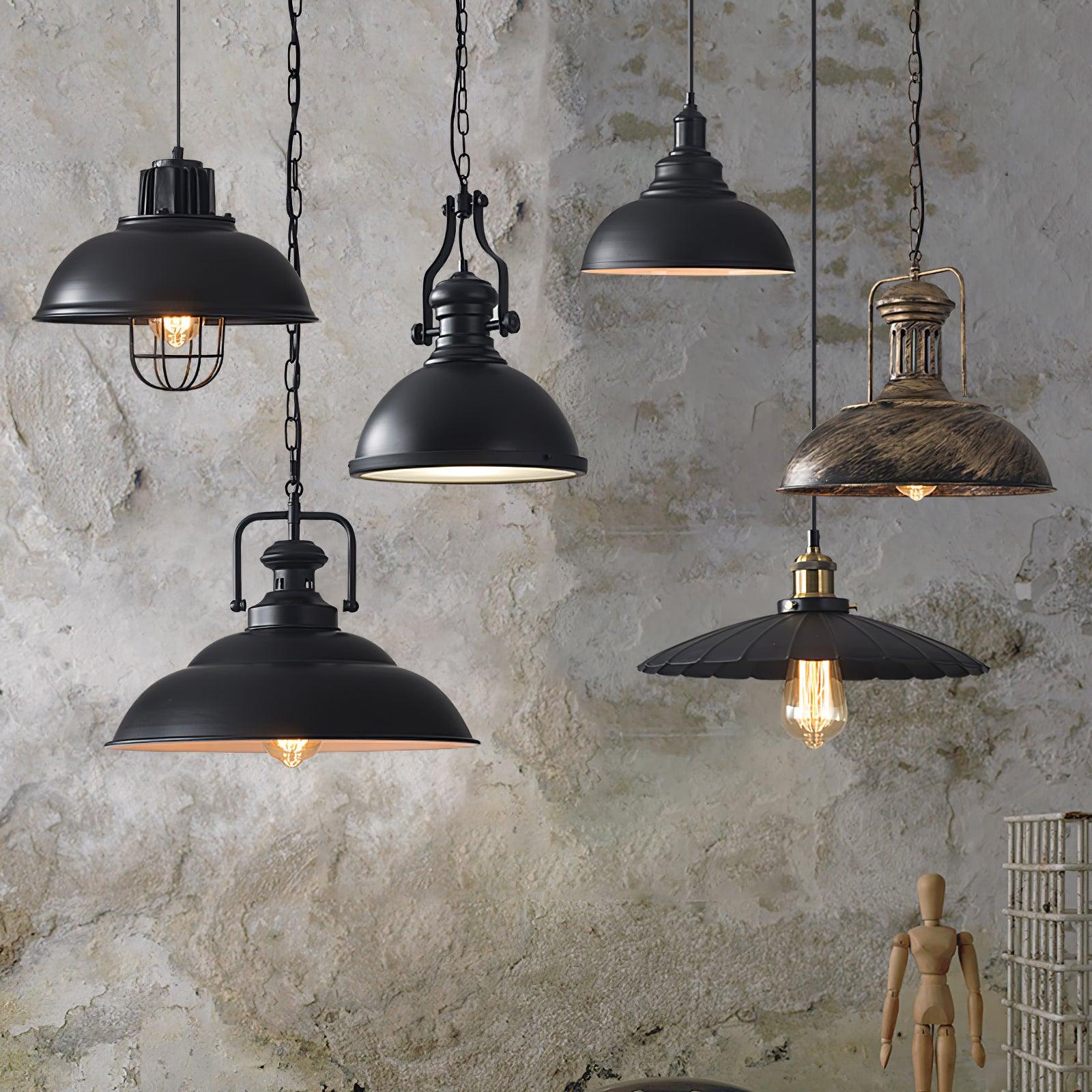 Mavell Vintage Industrial Pendant Light-Neutral Decor