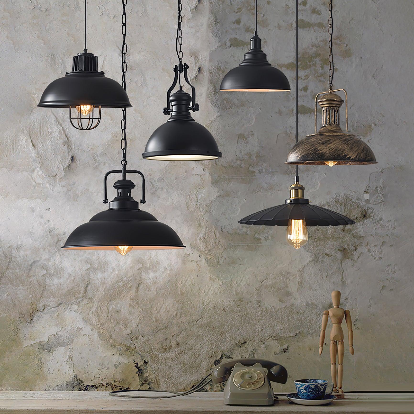 Mavell Vintage Industrial Pendant Light-Neutral Decor