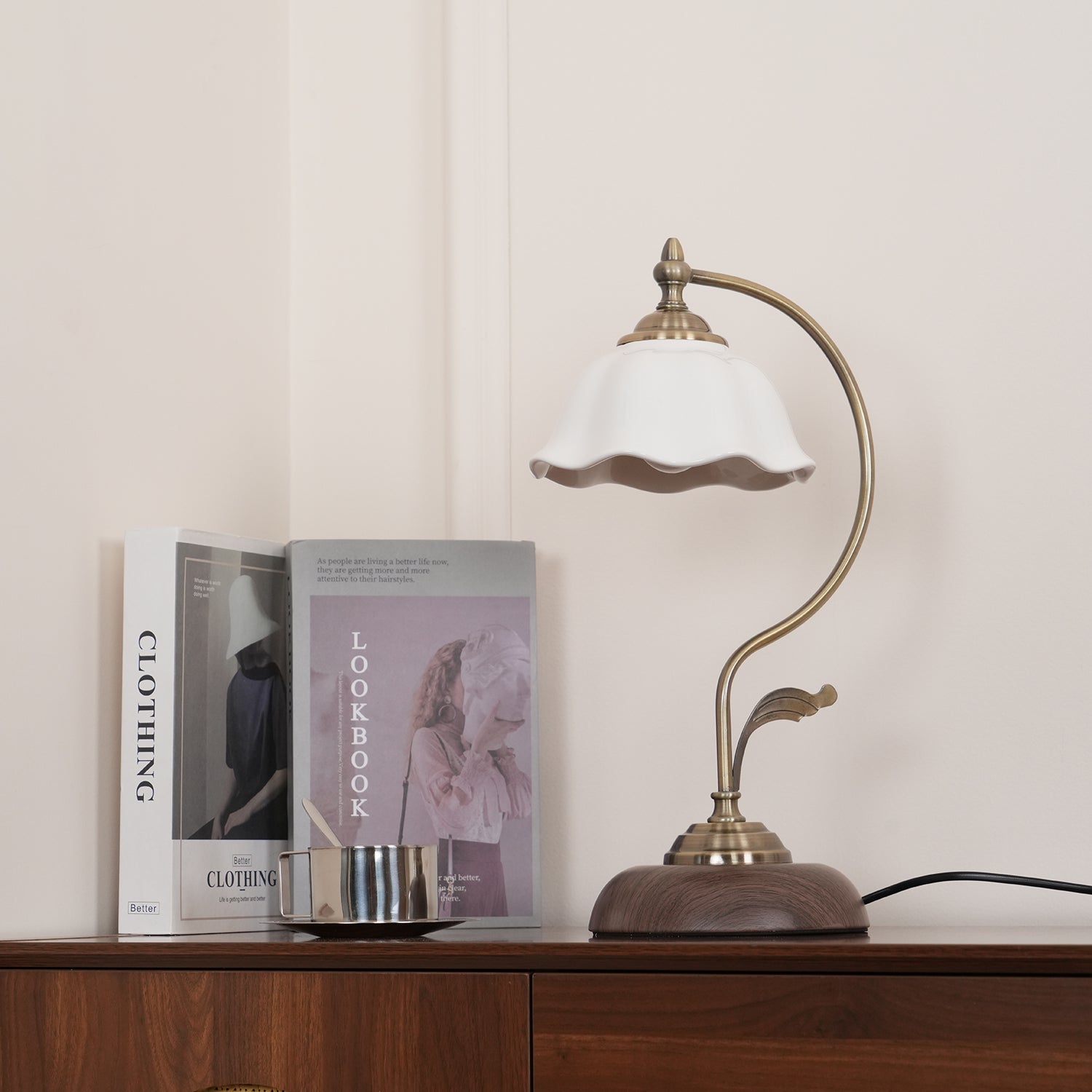 Sleay Ceramics Vintage Table Lamp-Neutral Decor
