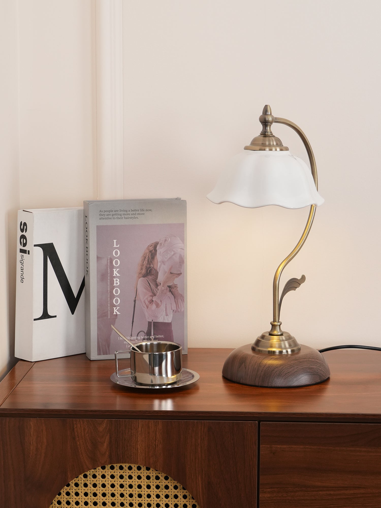 Sleay Ceramics Vintage Table Lamp-Neutral Decor