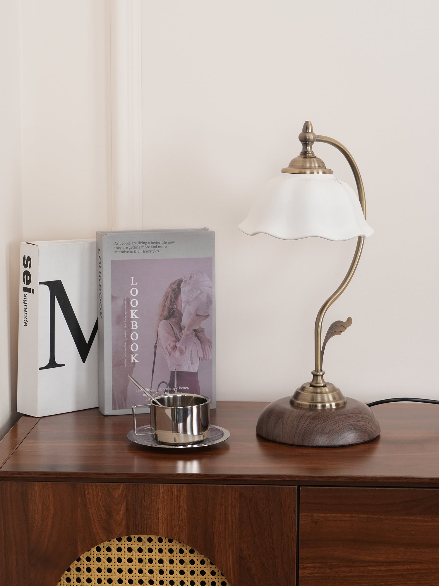 Sleay Ceramics Vintage Table Lamp-Neutral Decor