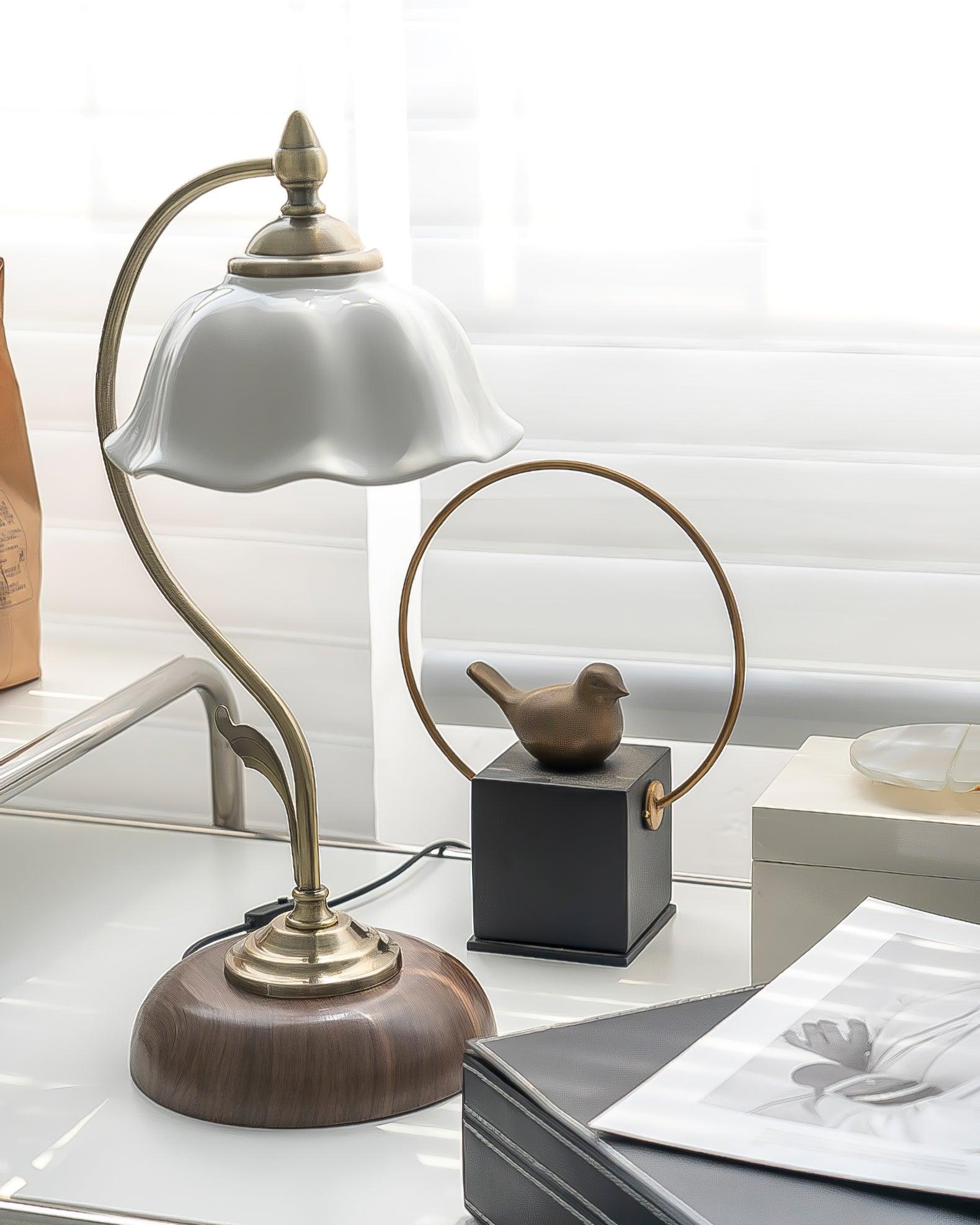 Sleay Ceramics Vintage Table Lamp-Neutral Decor