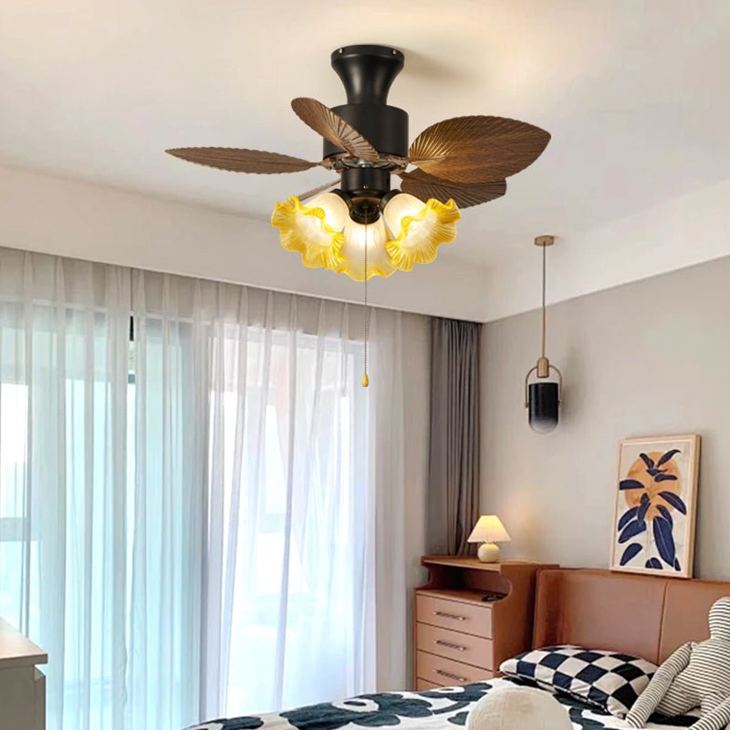 Vintage Leaf Ceiling Fan Light-Neutral Decor