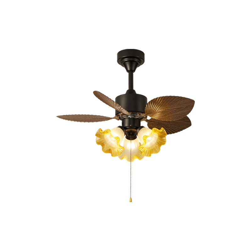 Vintage Leaf Ceiling Fan Light-Neutral Decor