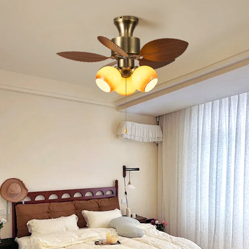 Vintage Leaf Ceiling Fan Light-Neutral Decor