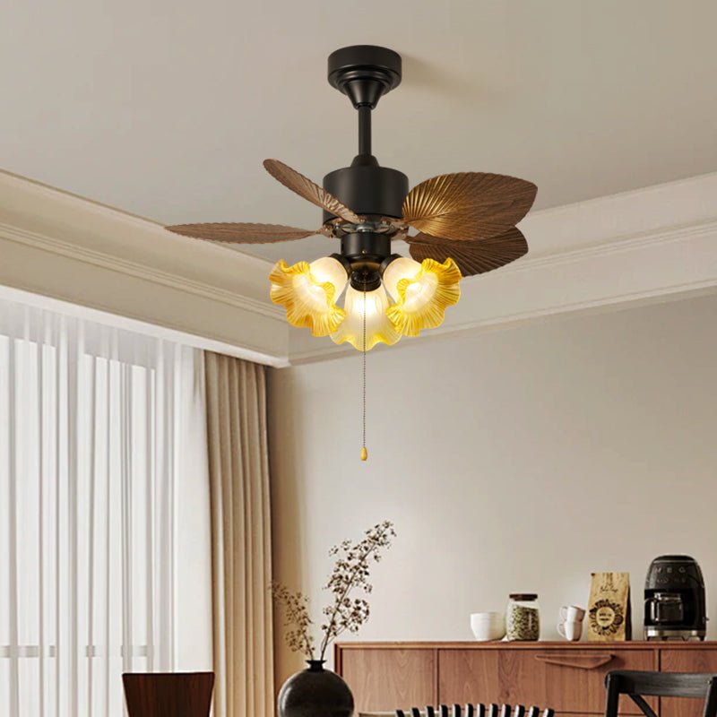 Vintage Leaf Ceiling Fan Light-Neutral Decor