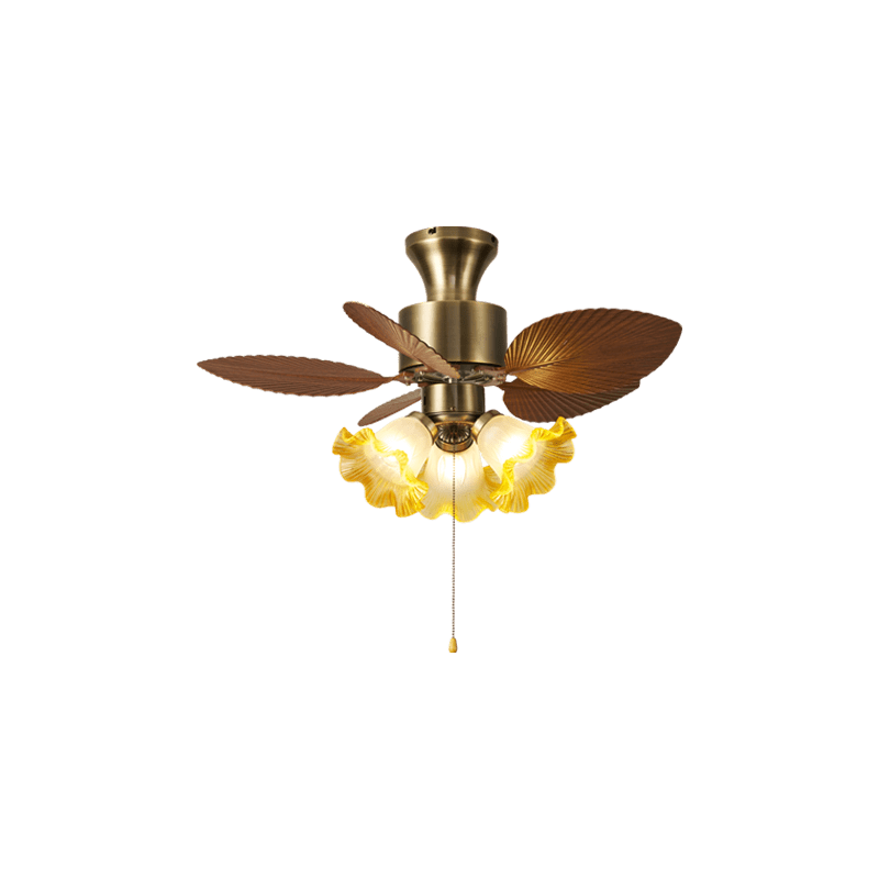 Vintage Leaf Ceiling Fan Light-Neutral Decor