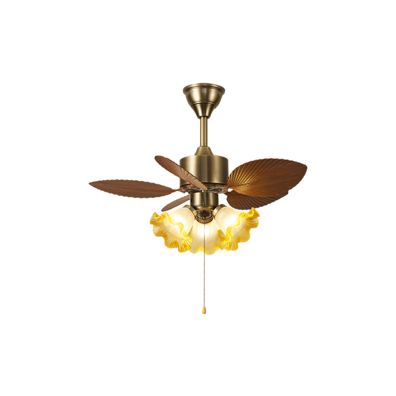 Vintage Leaf Ceiling Fan Light-Neutral Decor