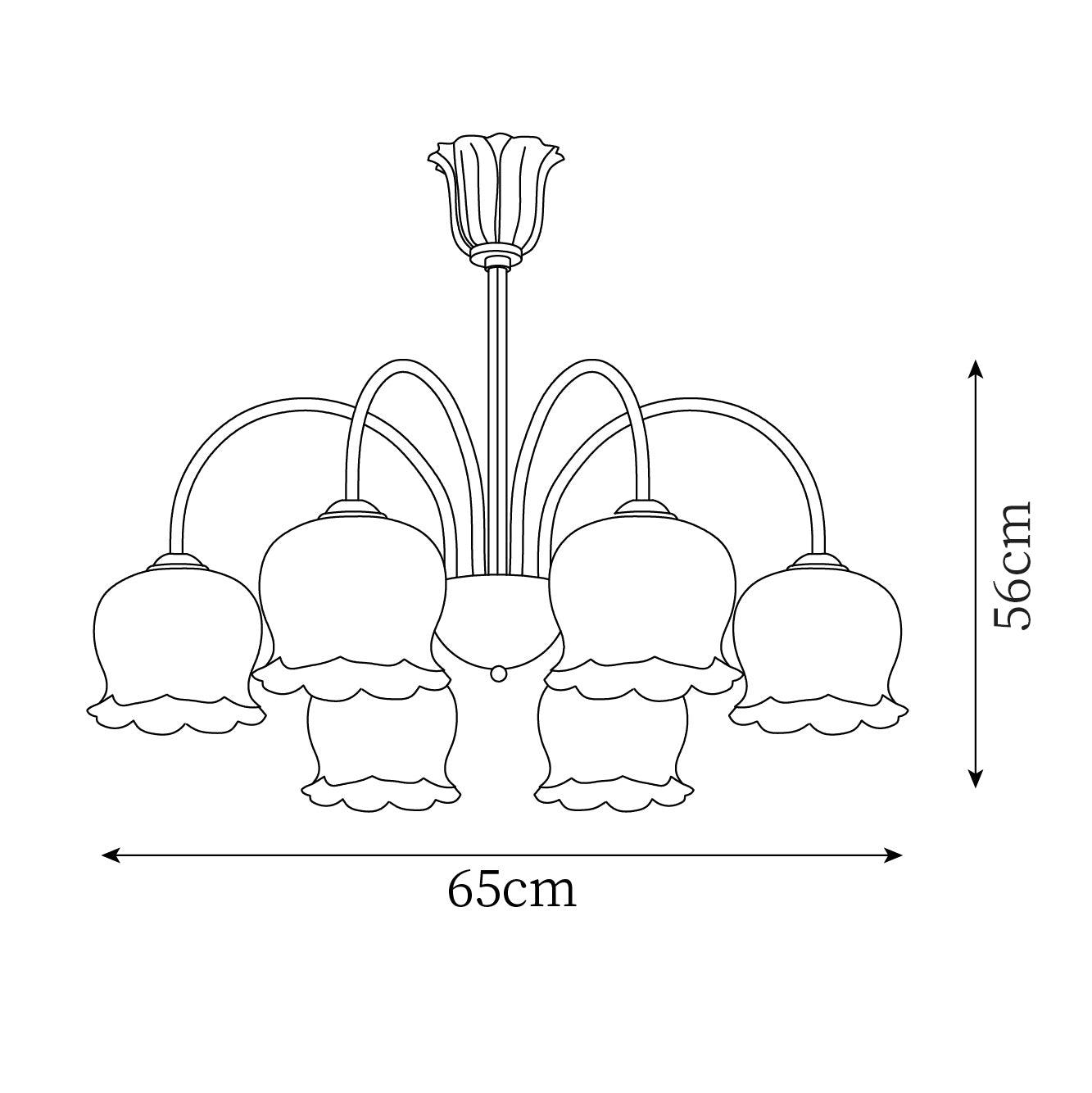 Fionel Petal Glass Floral Chandelier