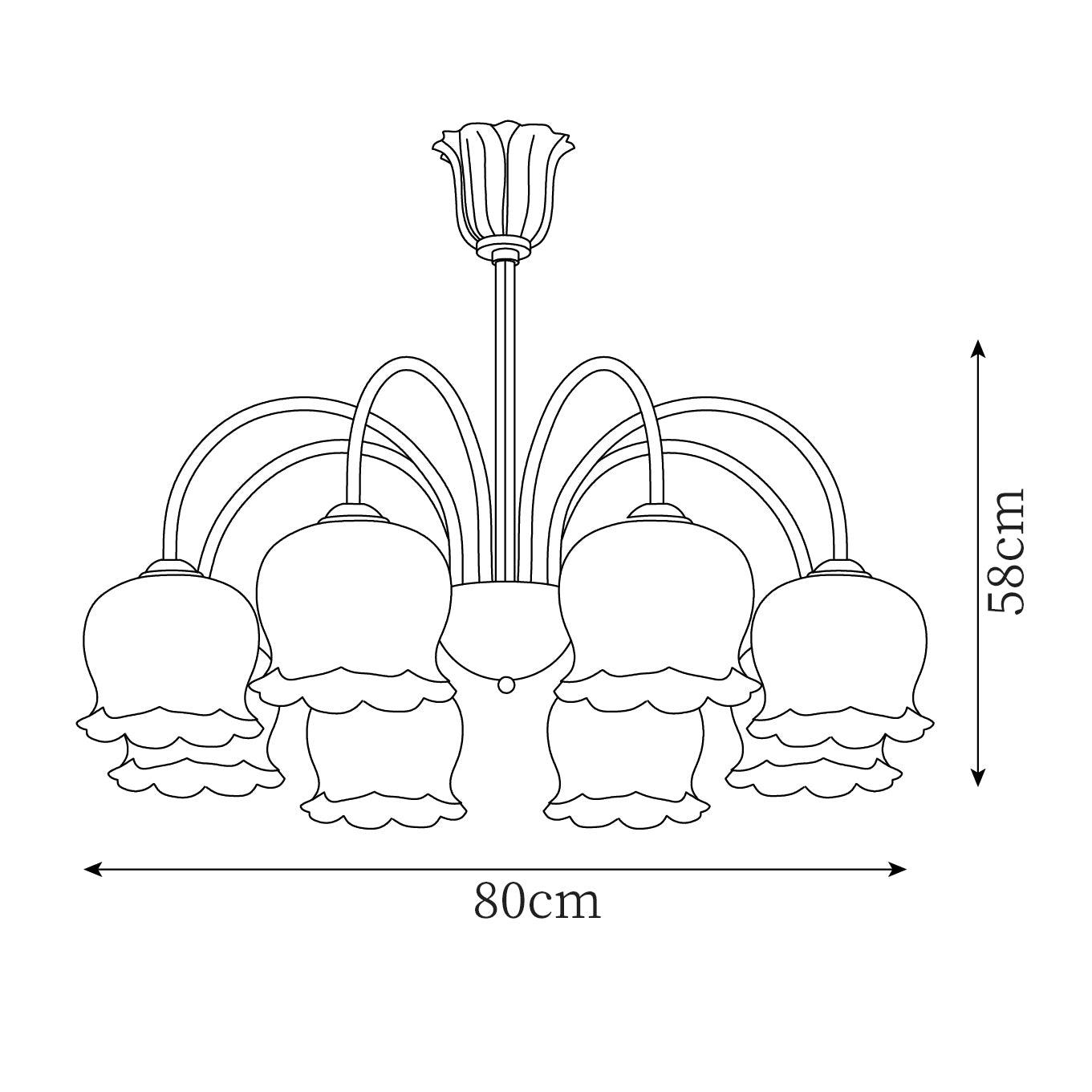 Fionel Petal Glass Floral Chandelier