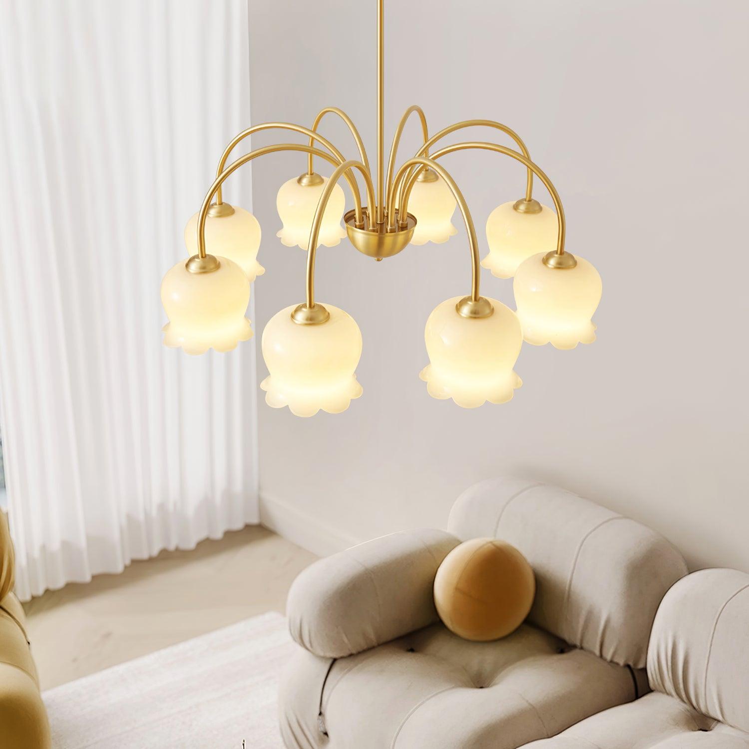 Fionel Petal Glass Floral Chandelier