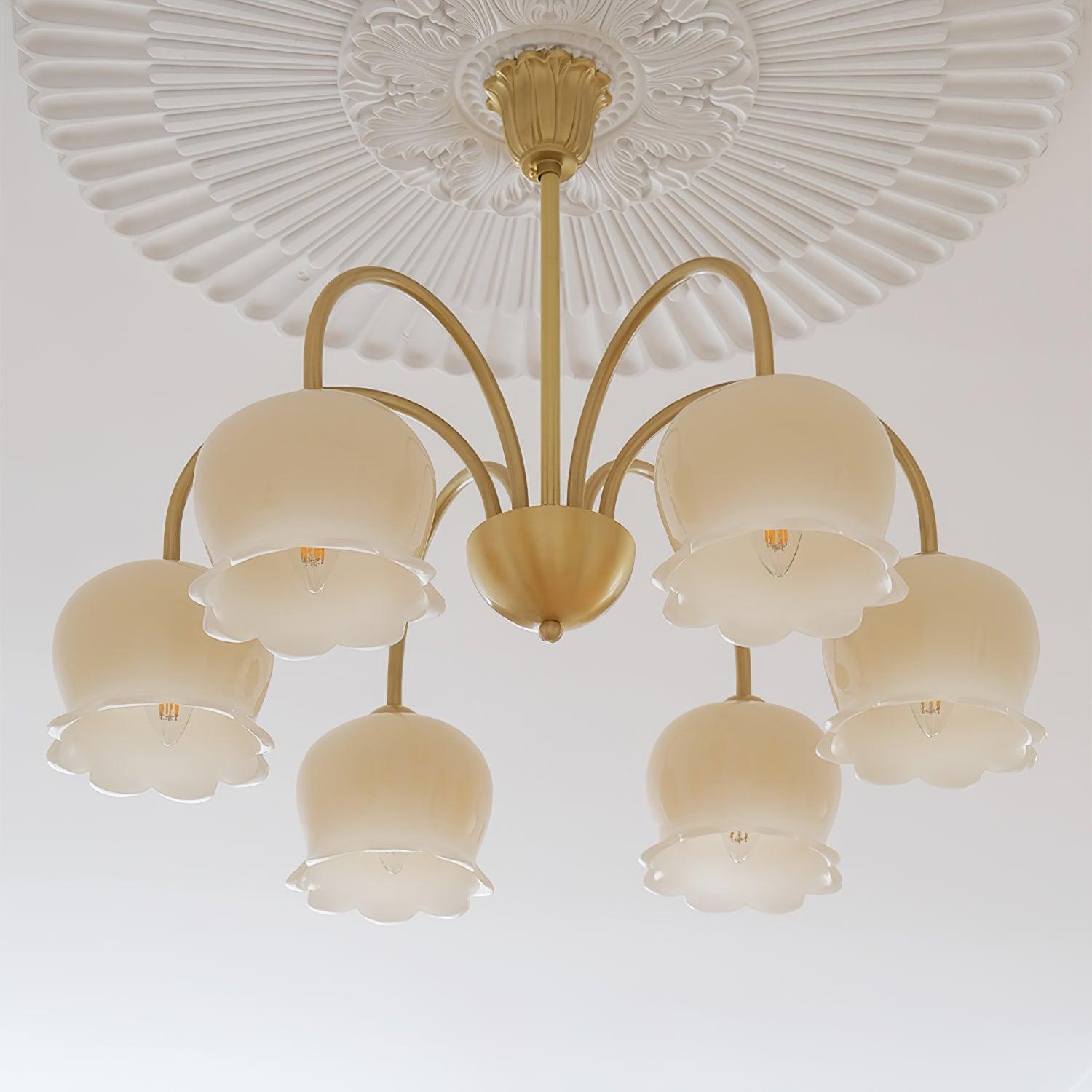 Fionel Petal Glass Floral Chandelier