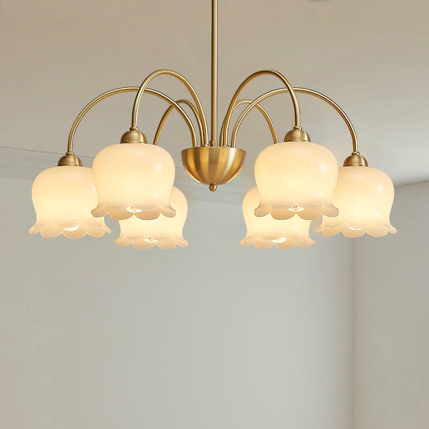 Fionel Petal Glass Floral Chandelier