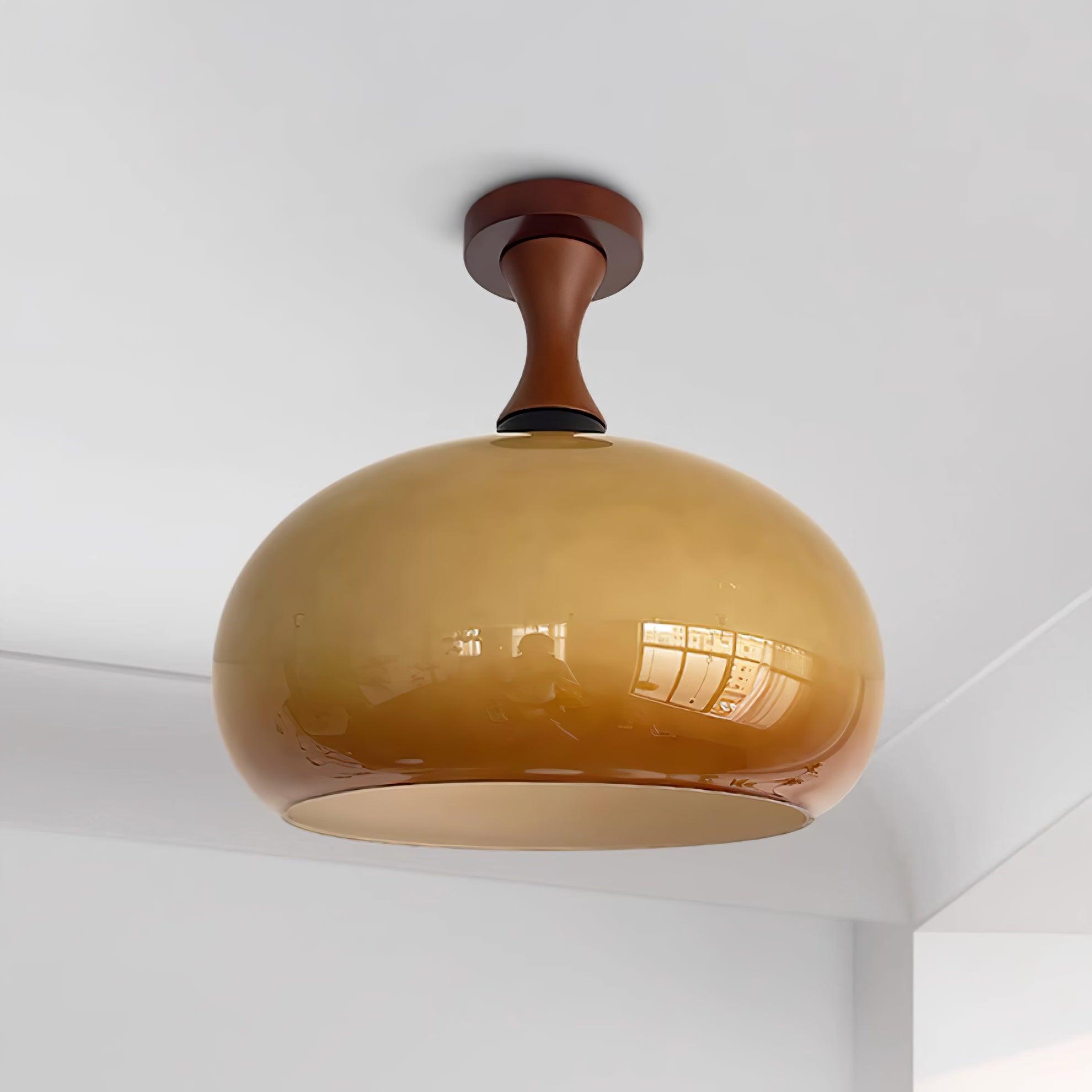 Liora Amber Glass Ceiling Light