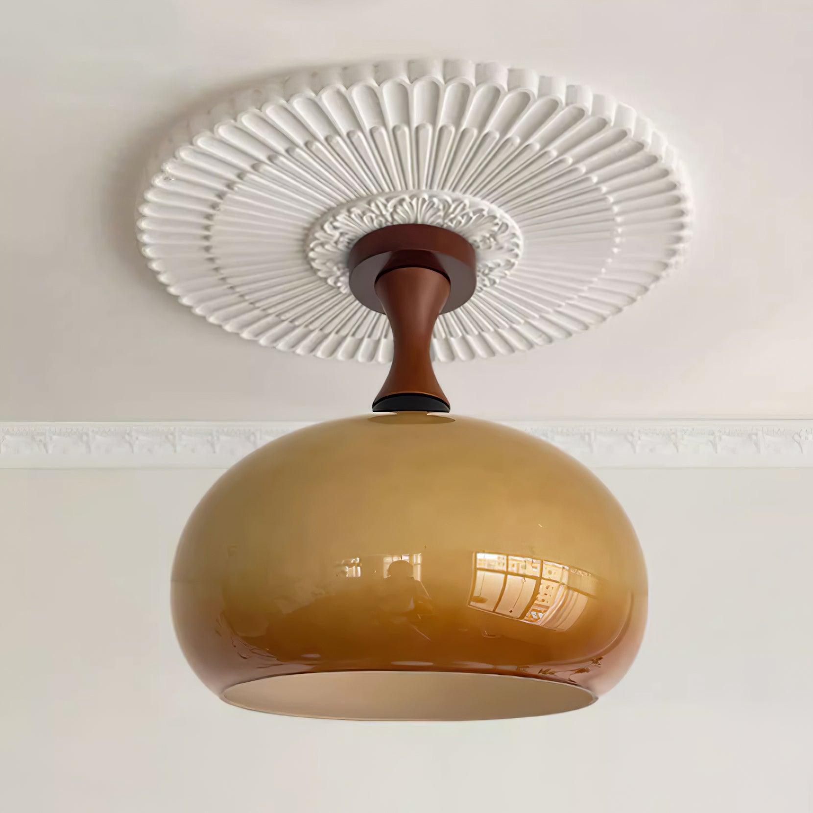 Liora Amber Glass Ceiling Light