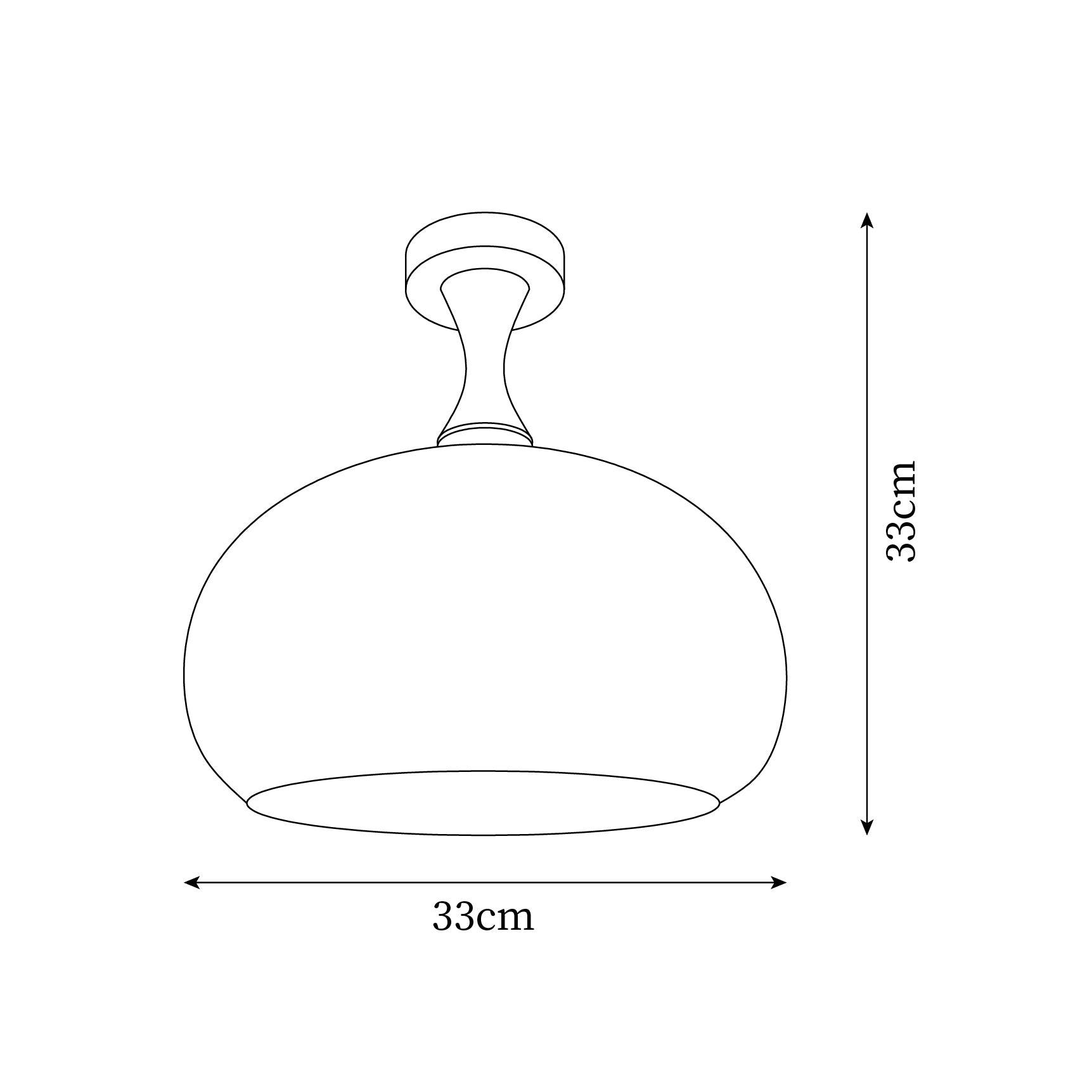 Liora Amber Glass Ceiling Light