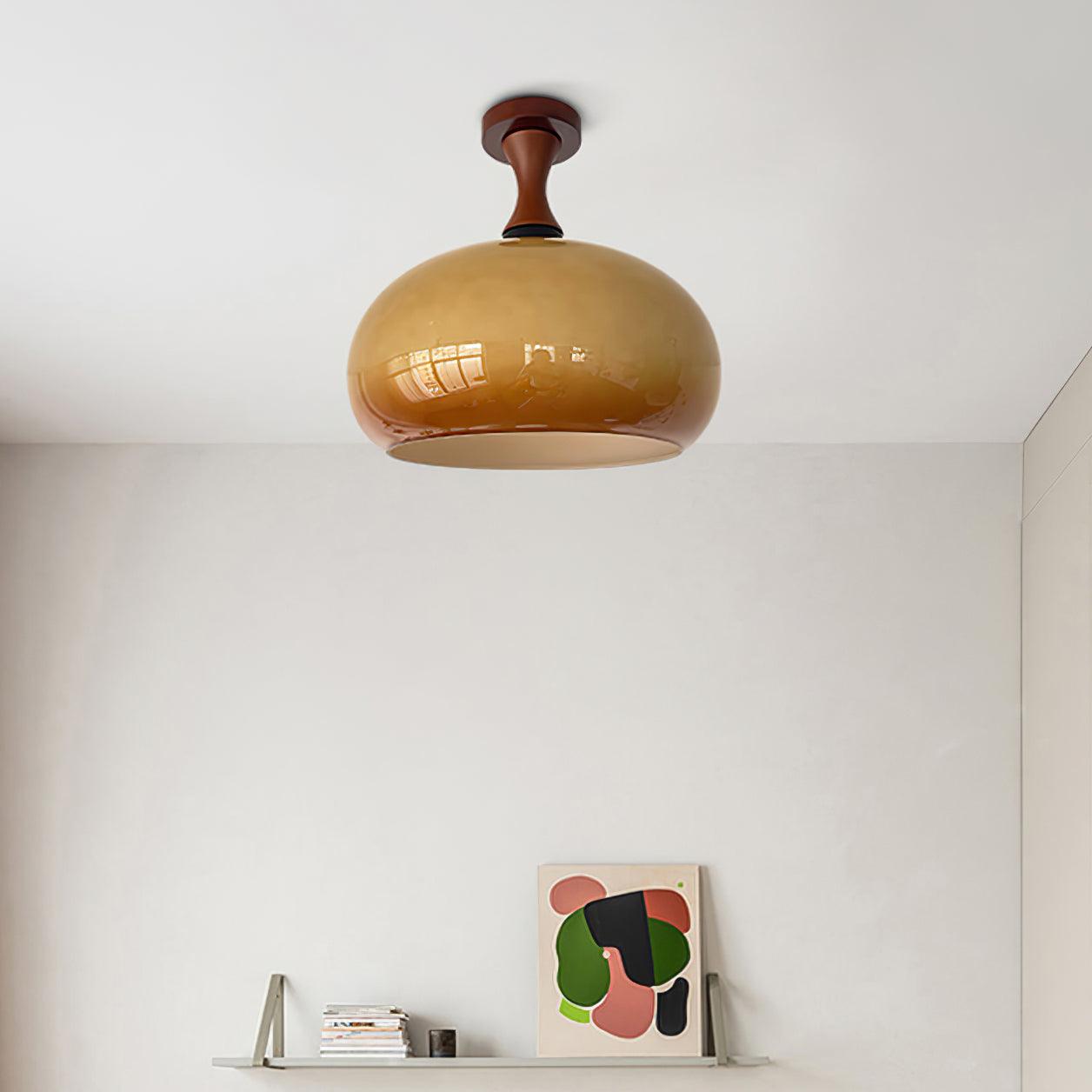 Liora Amber Glass Ceiling Light
