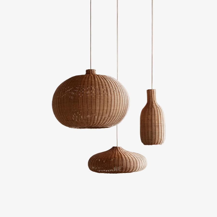 Socan Vintage Rattan Pendant Lamp-Neutral Decor