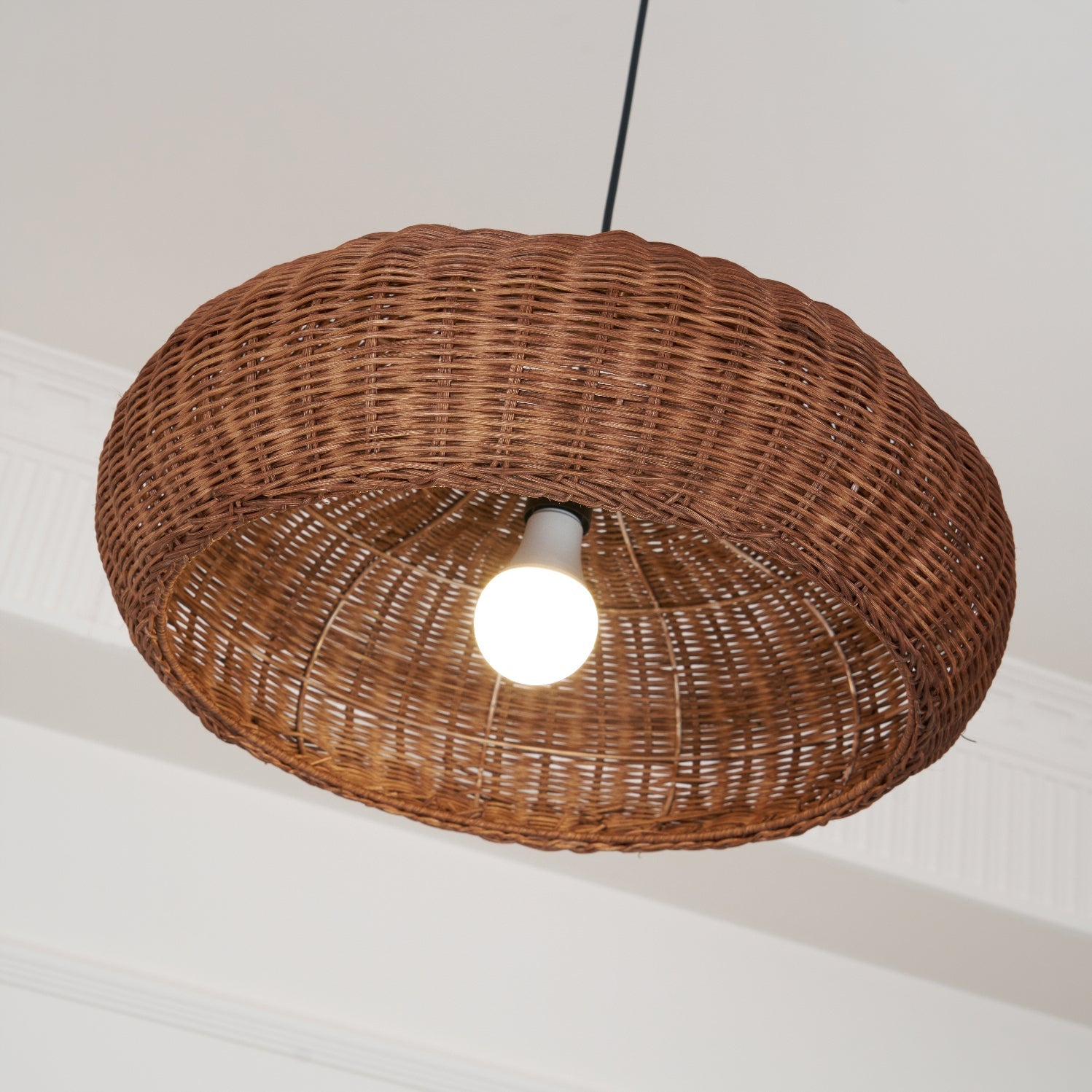 Socan Vintage Rattan Pendant Lamp-Neutral Decor