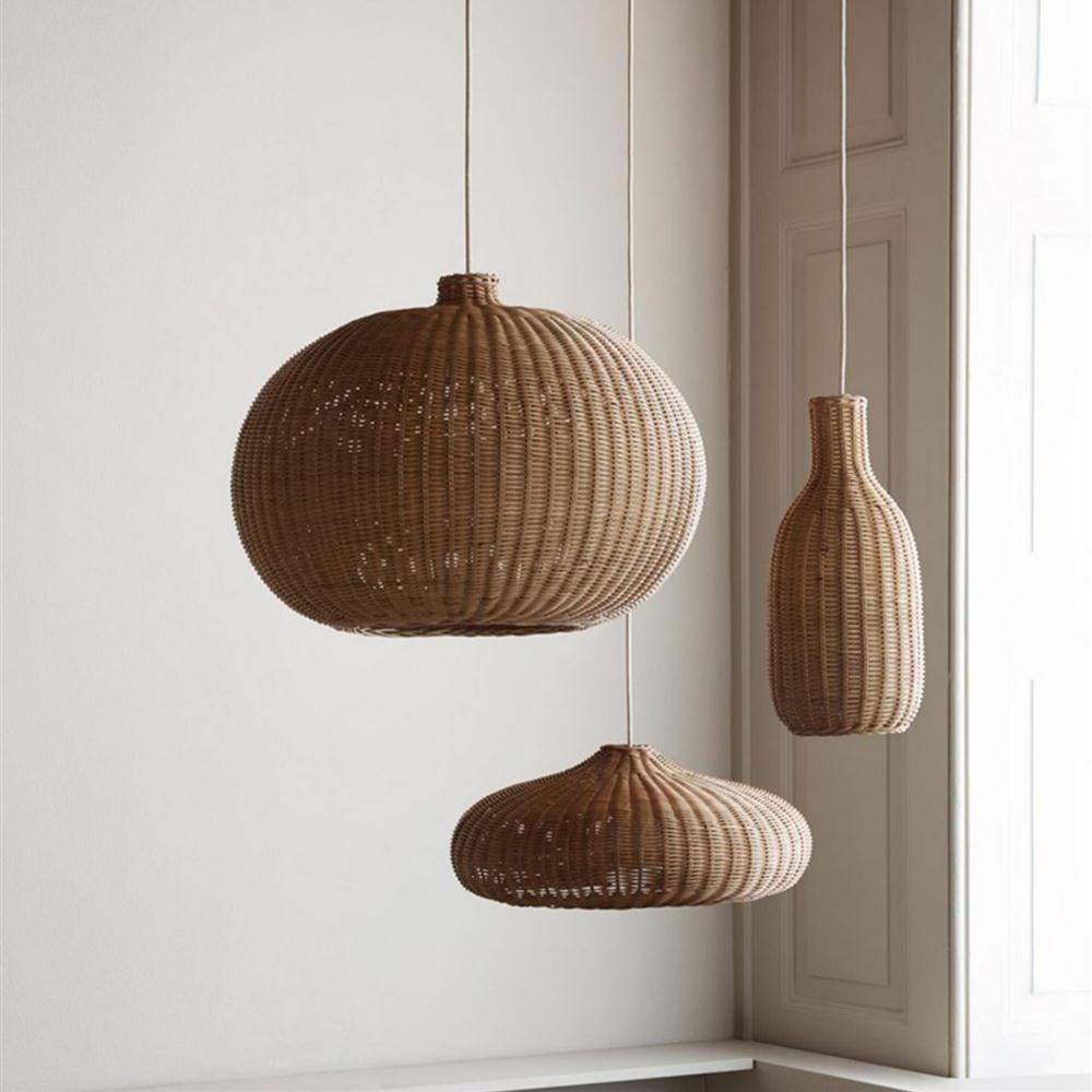 Socan Vintage Rattan Pendant Lamp-Neutral Decor