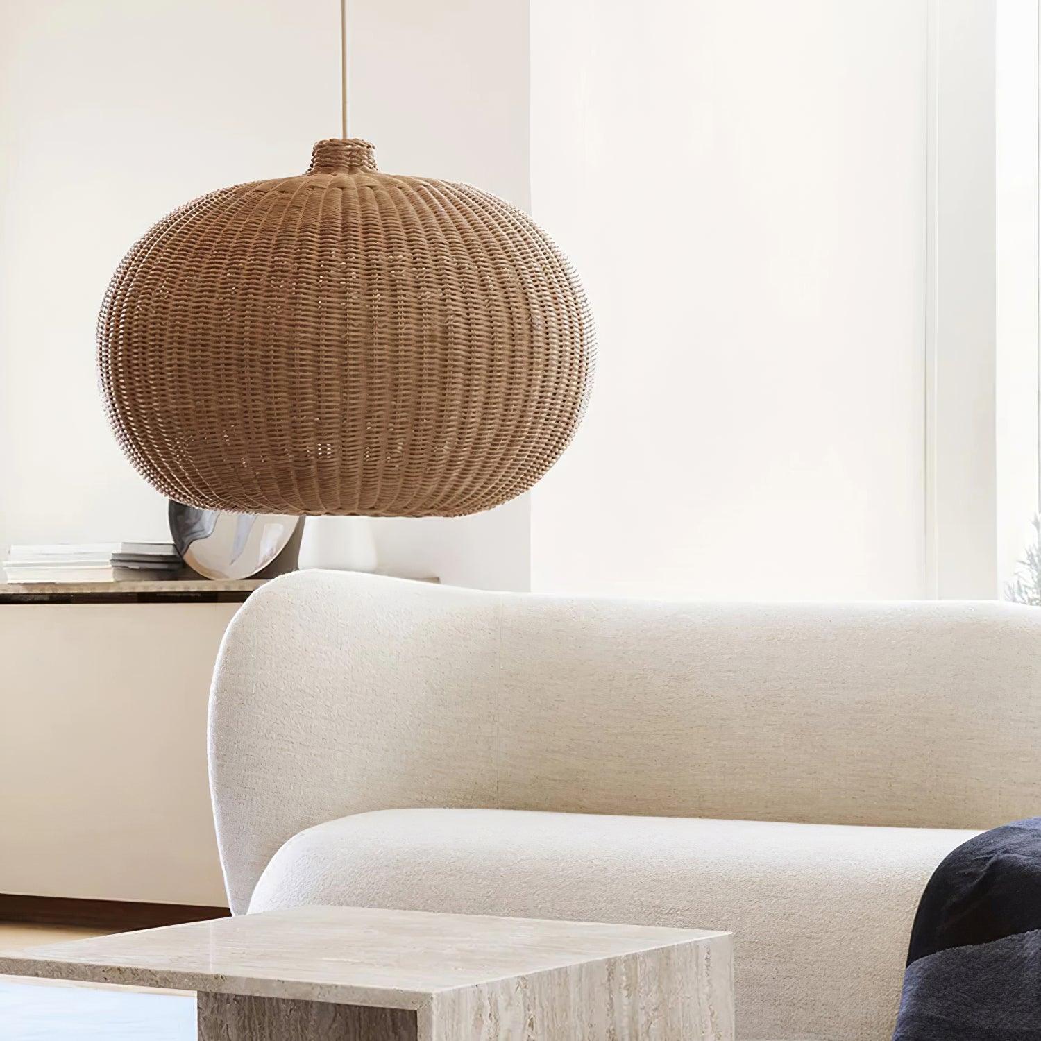 Socan Vintage Rattan Pendant Lamp-Neutral Decor