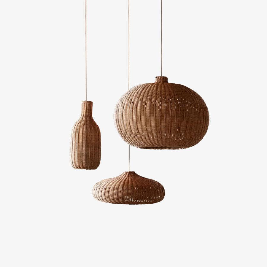 Socan Vintage Rattan Pendant Lamp-Neutral Decor
