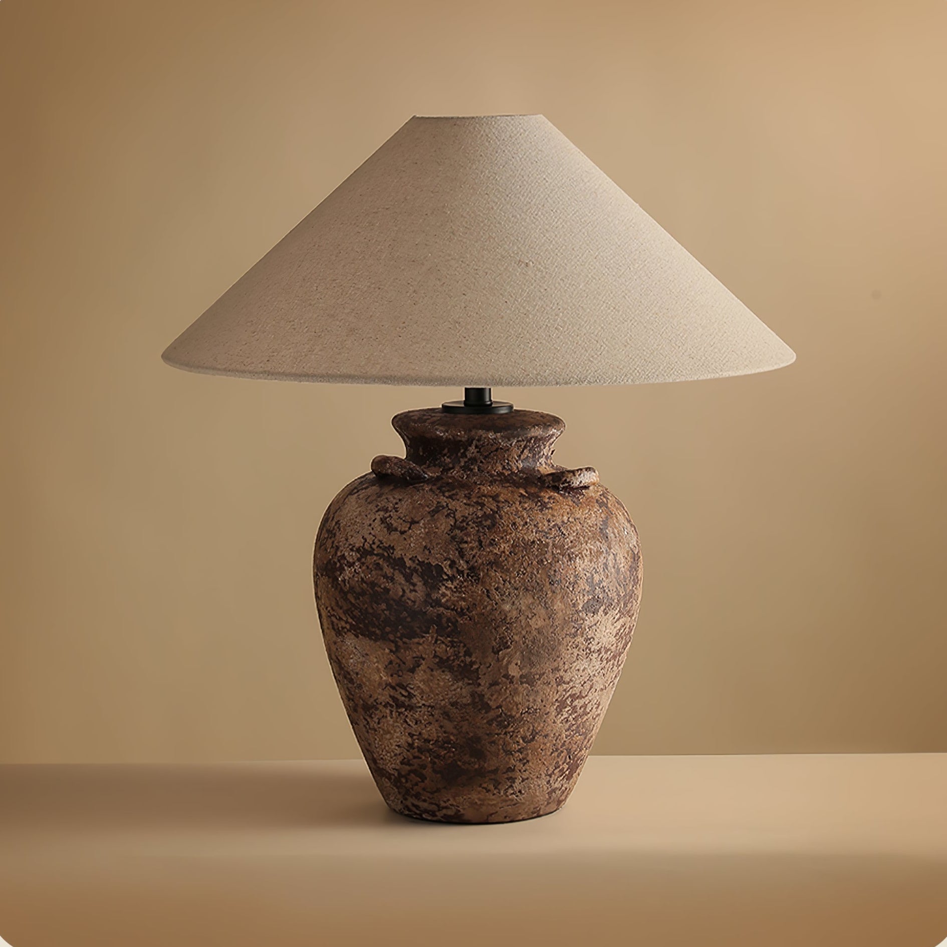Caelum Vintage Fabric Table Lamp-Neutral Decor