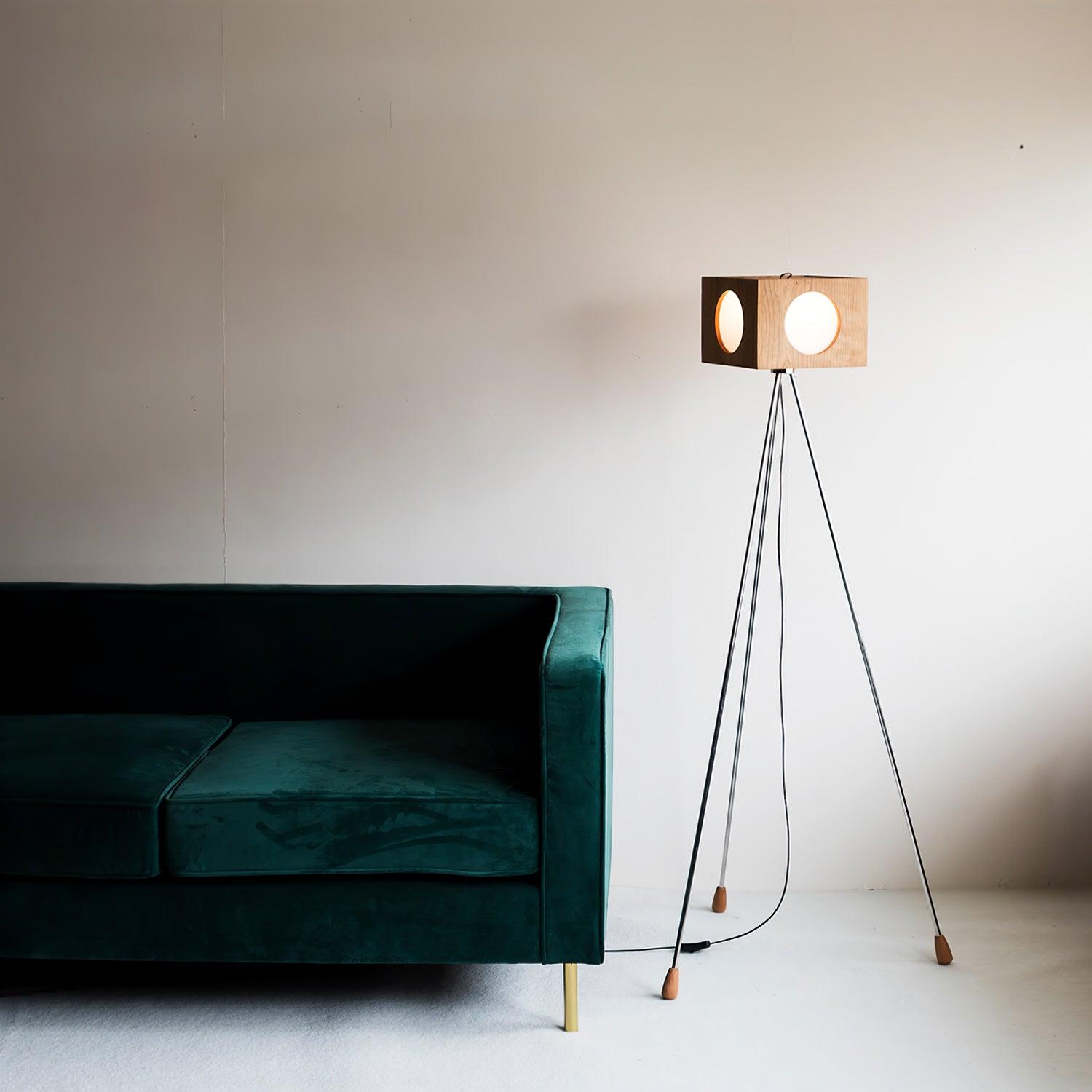 OrbitBox Vintage Camera Floor Lamp-Neutral Decor