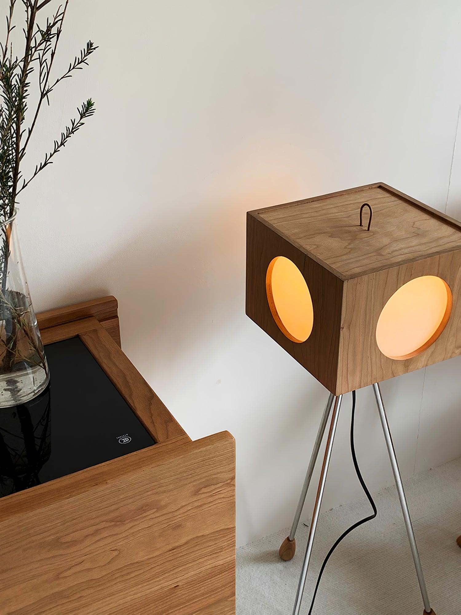 OrbitBox Vintage Camera Floor Lamp-Neutral Decor