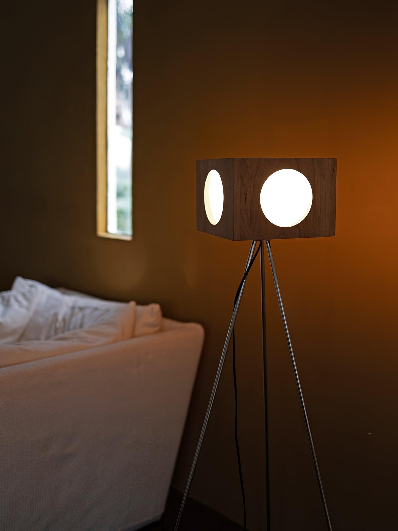 OrbitBox Vintage Camera Floor Lamp-Neutral Decor
