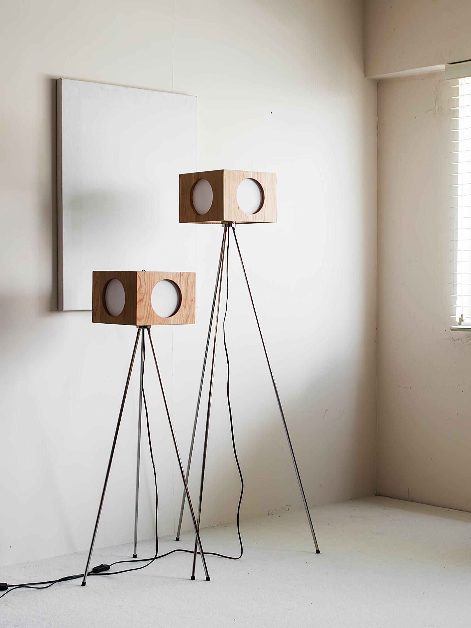 OrbitBox Vintage Camera Floor Lamp-Neutral Decor