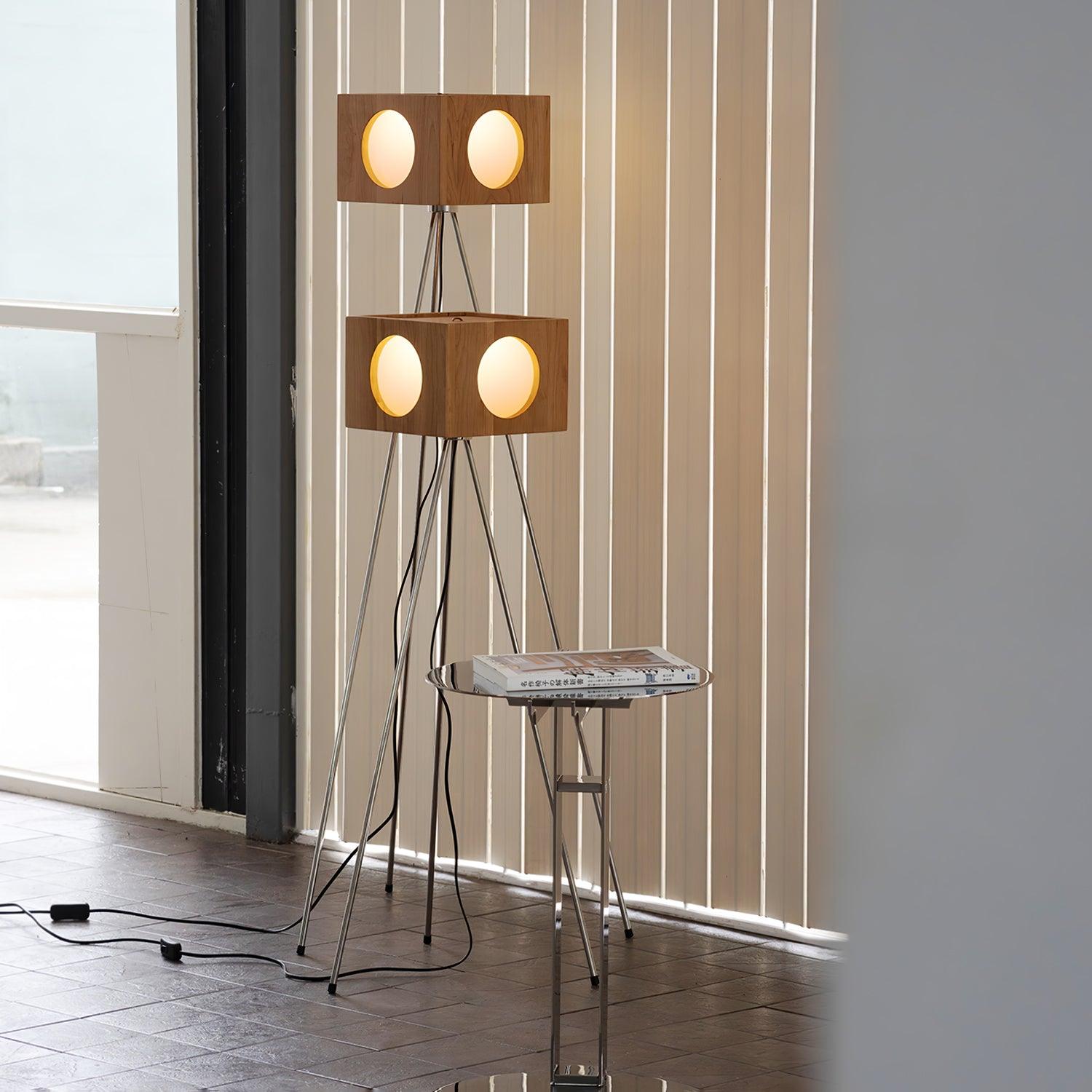 OrbitBox Vintage Camera Floor Lamp-Neutral Decor