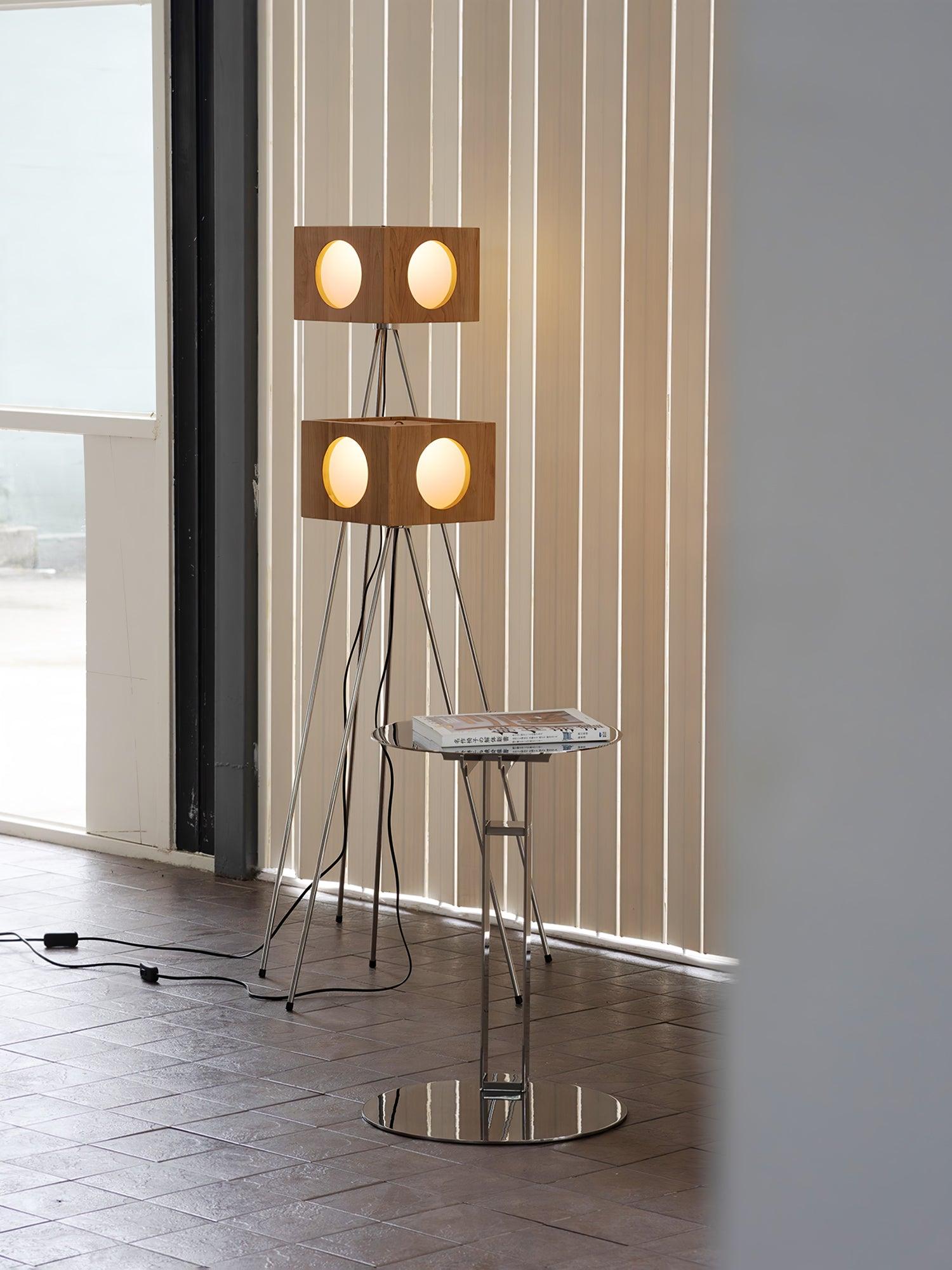 OrbitBox Vintage Camera Floor Lamp-Neutral Decor